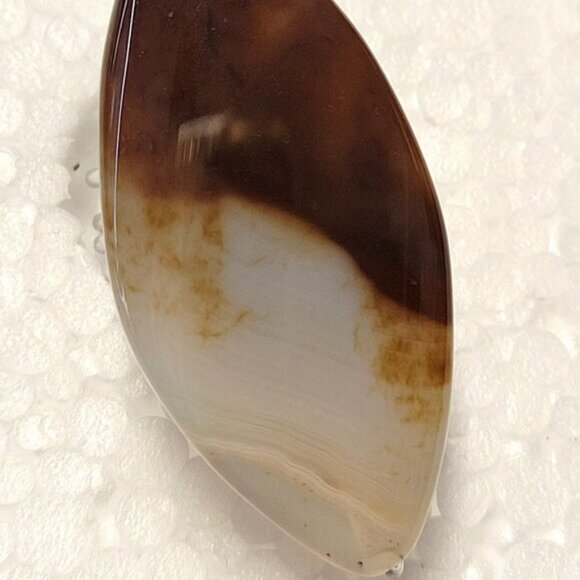 Natural Agate Statement Ring Adjustable Band Handmade Semi Precious Ring - Picture 3 of 10